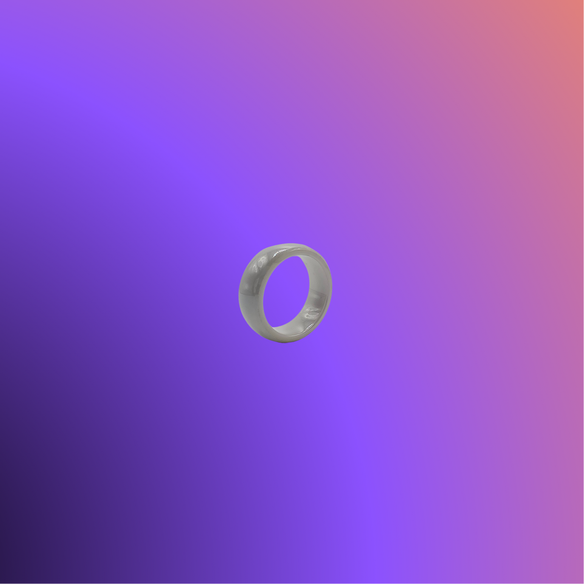 The Catalyst Ring in white, size 7