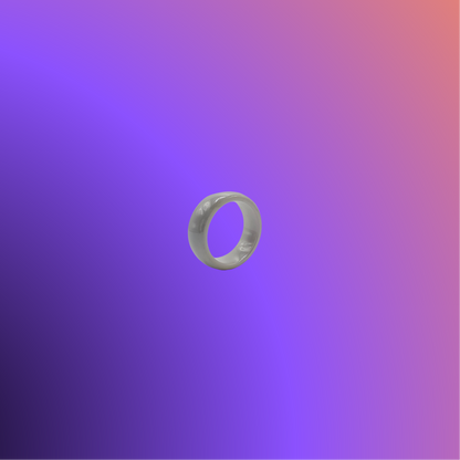 The Catalyst Ring in white, size 7